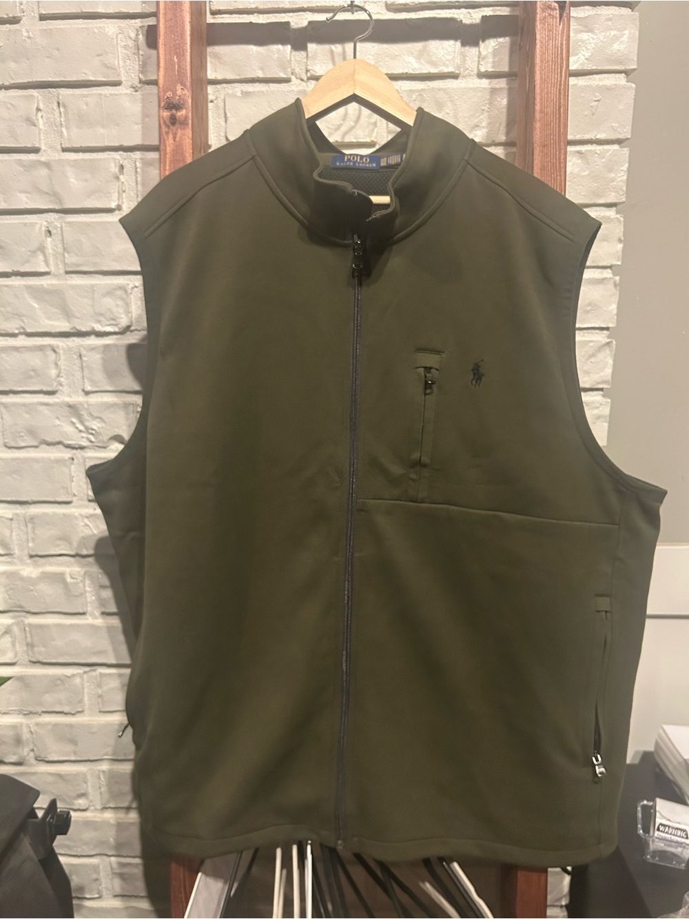 NWT Men’s Polo Ralph Lauren Double Knit Tech Vest Company Olive 3XB